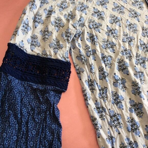 BOHO/Hippie Blue Patterned Dress - Picture 11 of 12